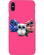 Load image into Gallery viewer, Lovely Phone Case Three Owl With US Flag Gift For Owl Lovers Phone case
