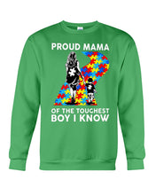 Load image into Gallery viewer, Proud Mama Of The Touchest Boy I Know Autism's Day Gift Sweatshirt
