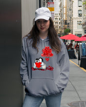 Load image into Gallery viewer, Penguin Forever Love With Red Heart Balloon Gift For Penguin Lovers Hoodie
