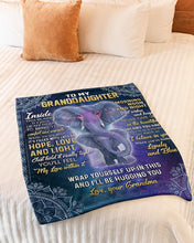 Load image into Gallery viewer, Gift For Granddaughter Hope Love And Light Fleece Blanket
