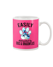 Load image into Gallery viewer, Easily Distracted By Dogs And Dragonflies Gift For Dog Lovers Mug
