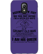 Load image into Gallery viewer, A Spoiled Wife Of An October Grumpy Old Man Birthday Meaningful Gift Phone case
