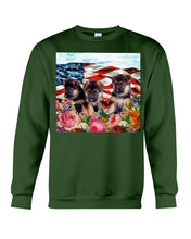 Load image into Gallery viewer, American Flag Sky Flower German Shepherd Gift For Dog Lovers Sweatshirt
