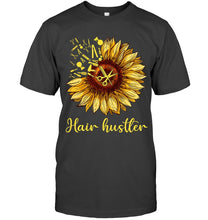 Load image into Gallery viewer, Hair Hustler Sunflower Trending Gift For Friends Guys Tee
