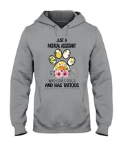 Load image into Gallery viewer, Medical Assistant Loves Dogs And Has Tattoos Gift For Dog Lovers Hoodie
