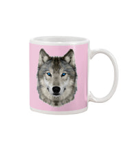 Load image into Gallery viewer, Wolf's Face Simple  Unique Custom Design For Animal Lovers Mug

