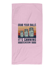 Load image into Gallery viewer, Grab Your Balls It's Canning Season Retro Vintage Beach Towel
