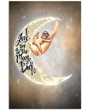 Load image into Gallery viewer, I Love You To The Moon And Back Gift For Animal Lovers Vertical Poster
