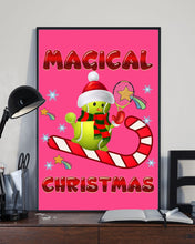 Load image into Gallery viewer, Tennis Players Magical Christmas Snowman Gift For Women Vertical Poster

