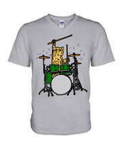 Load image into Gallery viewer, Cat Play Drum Funny Gift For Cat Lovers Guys V-Neck
