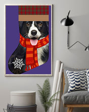 Load image into Gallery viewer, Santa Border Collie In Stock Gift For Dog Lovers Vertical Poster
