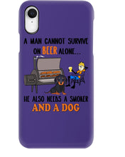 Load image into Gallery viewer, A Man Loves Beer And Dachshund Gift For Dog Lovers Phone case
