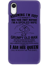 Load image into Gallery viewer, A Spoiled Wife Of An October Grumpy Old Man Birthday Meaningful Gift Phone case
