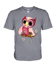 Load image into Gallery viewer, Lovely Tote Bag Owl Perchs On Branch Gift For Owl Lovers Guys V-Neck
