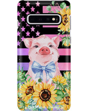 Load image into Gallery viewer, Pig America Flag Sunflower Special Custom Design Phone case
