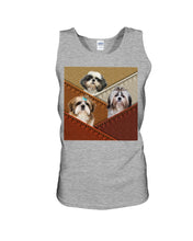 Load image into Gallery viewer, Three Cute Shih Tzu In Bag Gift For Dog Lovers Unisex Tank Top

