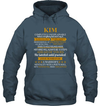 Load image into Gallery viewer, Kim Custom Name Gift A Warrior's Mentality With A Poet's Soul Hoodie
