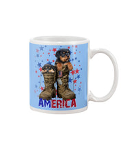 Load image into Gallery viewer, Rottweiler Shoes Armerican Army Gift For Dog Lovers Mug
