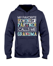 Load image into Gallery viewer, My Favorite Sewing Partner Calls Me Grandma Colorful Design Gift For Sewing Lovers Hoodie
