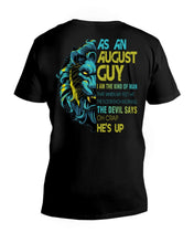 Load image into Gallery viewer, As An August I Am The Kind Of Man Lion Birthday Gift Guys V-Neck
