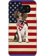 Load image into Gallery viewer, Lovely Phone Case With US Flag Gift For Spaniel Lovers Phone case
