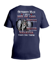 Load image into Gallery viewer, October Man Son Of God Birthday Meaningful Gift For Men Guys V-Neck
