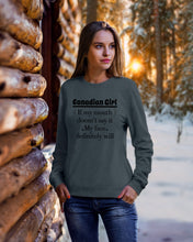 Load image into Gallery viewer, Canadian  Girl My Face Definitely Will Say It For Personalized Nation Gift Sweatshirt
