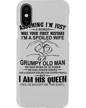 Load image into Gallery viewer, A Spoiled Wife Of An October Grumpy Old Man Birthday Meaningful Gift Phone case
