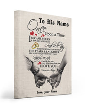 Load image into Gallery viewer, We'll Stay Together Through Both The Tears And Laughter Custom Name Gift For Husband Matte Canvas
