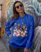 Load image into Gallery viewer, German Wirehaired Pointer With Peonies Gift For Dog Lovers Sweatshirt
