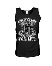 Load image into Gallery viewer, Husband And Wife Riding Partners For Life For Family Unisex Tank Top

