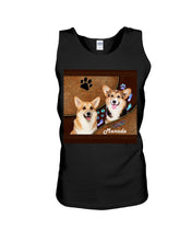 Load image into Gallery viewer, Corgi Paws Pattern Dog Mom Custom Name Gift For Manada Unisex Tank Top
