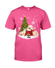 Load image into Gallery viewer, Funny Golden Retrievers Sleep In Red Boots Gift For Dog Lovers Guys Tee
