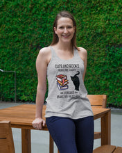 Load image into Gallery viewer, Cats And Books Make Me Happy - Cats And Books Lovers Gifts Ladies Flowy Tank

