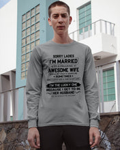 Load image into Gallery viewer, I'm The Lucky One Because I Get To Be Her Husband Gift For Husband Unisex Long Sleeve
