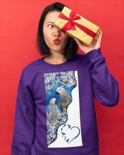 Load image into Gallery viewer, Magical Gray Couple African Parrot Gift For Bird Lovers Sweatshirt
