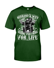 Load image into Gallery viewer, Husband And Wife Riding Partners For Life For Family Guys Tee
