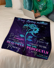 Load image into Gallery viewer, You're The Most Beautiful Mommy With Rose Great Gift For Mother Fleece Blanket
