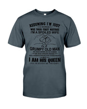 Load image into Gallery viewer, A Spoiled Wife Of An October Grumpy Old Man Birthday Meaningful Gift Guys Tee

