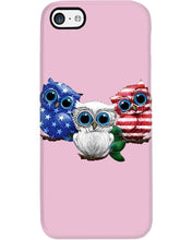 Load image into Gallery viewer, Lovely Phone Case Three Owl With US Flag Gift For Owl Lovers Phone case
