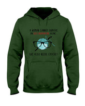 Load image into Gallery viewer, A Woman Can't Survive On Self-quarantine Alone ALso Needs Her Crochet Hoodie
