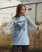 Load image into Gallery viewer, Birthday Gift For November Girl They Whispered To Her You Cannot Withstand The Storm Guys Tee

