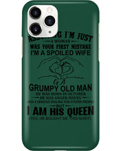 Load image into Gallery viewer, A Spoiled Wife Of An October Grumpy Old Man Birthday Meaningful Gift Phone case
