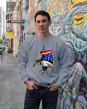Load image into Gallery viewer, Eagle Giant Scratch USA Flag Gift For Women Sweatshirt
