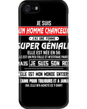 Load image into Gallery viewer, Je Suis Un Homme Chanceux J'ai Line Femme Custom Design Je Suis Son Roi Phone case
