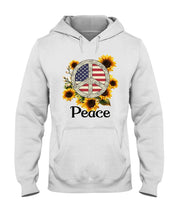 Load image into Gallery viewer, Peace Sign Sunflower Birthday Gift For Girls Hoodie
