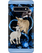 Load image into Gallery viewer, Lovely Phone Case Twinkling Blue Heart Gift For Goat Lovers Phone case

