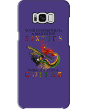 Load image into Gallery viewer, Never Underestimate A 60 Year Old Man Can Play A Guitar Phone case
