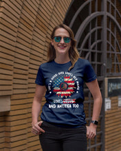 Load image into Gallery viewer, Good Girl Loves Her Mama Loves Jesus and America Too Design Ladies Tee
