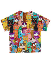 Load image into Gallery viewer, Colorful Cartoon Cat Face Gift For Cat Lovers Guys Tee
